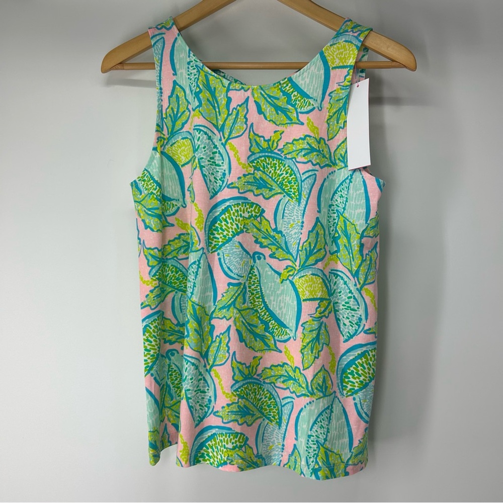 Lilly Pulitzer Kristen Top Urchin Pink Vitamin Sea Print Tank Top